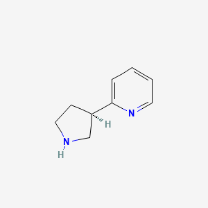 molecular formula C9H12N2 B13119540 (R)-2-(Pyrrolidin-3-yl)pyridine 