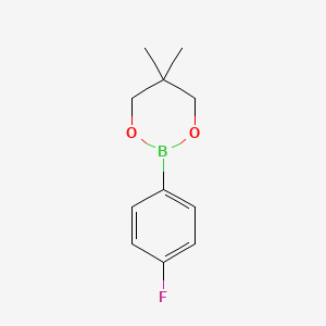 molecular formula C11H14BFO2 B1311957 2-(4-Fluorophenyl)-5,5-dimethyl-1,3,2-dioxaborinane CAS No. 225916-39-2