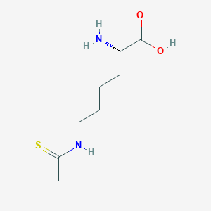 molecular formula C8H16N2O2S B13119580 (2S)-2-azanyl-6-(ethanethioylamino)hexanoic acid 