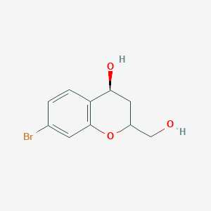 molecular formula C10H11BrO3 B13119615 (4S)-7-Bromo-2-(hydroxymethyl)chroman-4-ol 