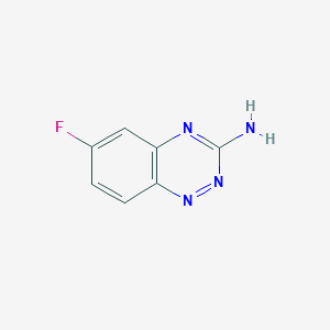 molecular formula C7H5FN4 B13119648 6-Fluorobenzo[e][1,2,4]triazin-3-amine 