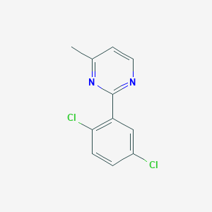 molecular formula C11H8Cl2N2 B13119659 2-(2,5-Dichlorophenyl)-4-methylpyrimidine 