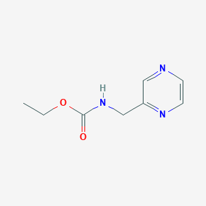 molecular formula C8H11N3O2 B13119672 Ethyl (2-pyrazinylmethyl)carbamate 