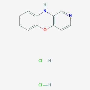 molecular formula C11H10Cl2N2O B13119683 10H-Benzo[b]pyrido[3,4-e][1,4]oxazinedihydrochloride 