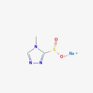 molecular formula C3H4N3NaO2S B13119689 Sodium 4-methyl-4H-1,2,4-triazole-3-sulfinate 