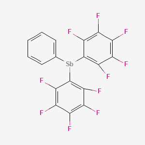 Stibine, bis(pentafluorophenyl)phenyl-