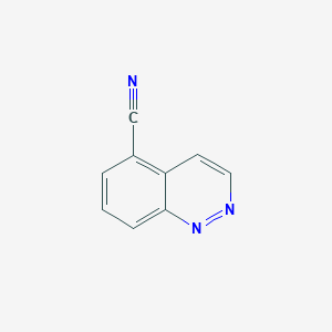 molecular formula C9H5N3 B13119716 Cinnoline-5-carbonitrile 