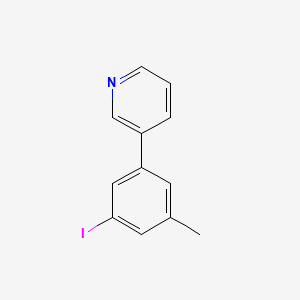 molecular formula C12H10IN B13119726 3-(3-Iodo-5-methylphenyl)pyridine 