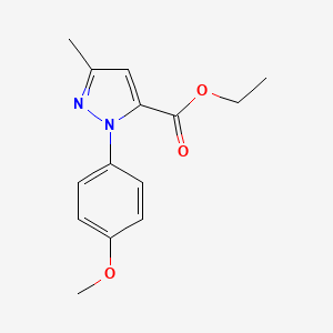 molecular formula C14H16N2O3 B1311976 Ethyl 1-(4-methoxyphenyl)-3-methyl-1H-pyrazole-5-carboxylate CAS No. 218632-36-1