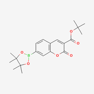 Tert-butyl 2-oxo-7-(4,4,5,5-tetramethyl-1,3,2-dioxaborolan-2-yl)chromene-3-carboxylate