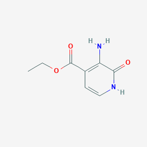 molecular formula C8H10N2O3 B13119794 Ethyl 3-amino-2-hydroxyisonicotinate 