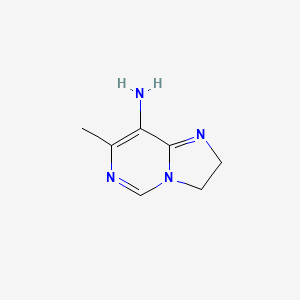 molecular formula C7H10N4 B13119808 7-Methyl-2,3-dihydroimidazo[1,2-c]pyrimidin-8-amine 