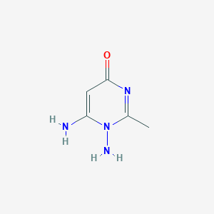 molecular formula C5H8N4O B13119818 1,6-Diamino-2-methylpyrimidin-4(1H)-one 