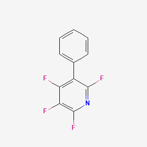 molecular formula C11H5F4N B13119828 2,3,4,6-Tetrafluoro-5-phenylpyridine 