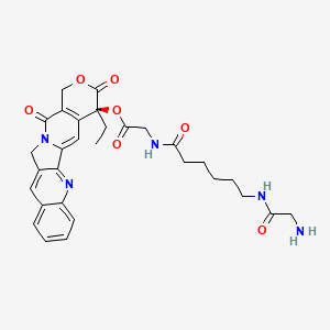 [(19S)-19-ethyl-14,18-dioxo-17-oxa-3,13-diazapentacyclo[11.8.0.02,11.04,9.015,20]henicosa-1(21),2,4,6,8,10,15(20)-heptaen-19-yl] 2-[6-[(2-aminoacetyl)amino]hexanoylamino]acetate