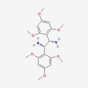 molecular formula C20H28N2O6 B13119969 (1S,2S)-1,2-Bis(2,4,6-trimethoxyphenyl)ethane-1,2-diamine 