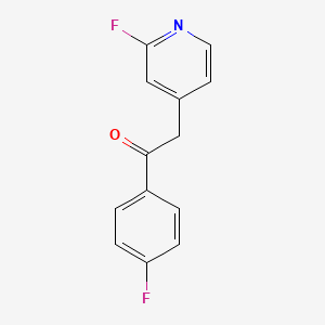 molecular formula C13H9F2NO B1311998 1-(4-Fluorophenyl)-2-(2-fluoropyridin-4-yl)ethanone CAS No. 302839-09-4