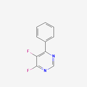 molecular formula C10H6F2N2 B13120011 4,5-Difluoro-6-phenylpyrimidine 