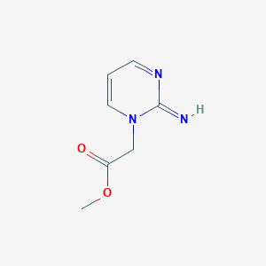 molecular formula C7H9N3O2 B13120037 Methyl 2-(2-iminopyrimidin-1(2H)-yl)acetate 