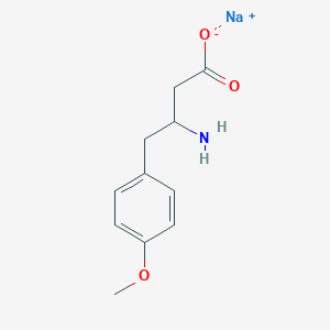 molecular formula C11H14NNaO3 B13120065 Sodium3-amino-4-(4-methoxyphenyl)butanoate 