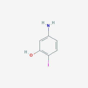 molecular formula C6H6INO B13120073 5-Amino-2-iodophenol 