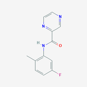 molecular formula C12H10FN3O B13120085 N-(5-fluoro-2-methylphenyl)pyrazine-2-carboxamide 