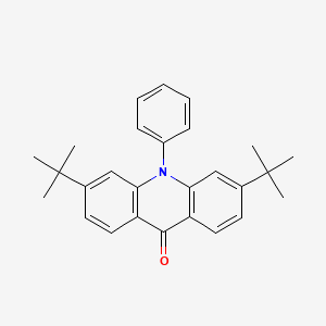 molecular formula C27H29NO B13120088 3,6-Di-tert-butyl-10-phenylacridin-9(10H)-one 