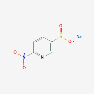 molecular formula C5H3N2NaO4S B13120107 Sodium 6-nitropyridine-3-sulfinate 