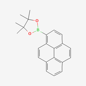 molecular formula C22H21BO2 B1312011 4,4,5,5-Tetramethyl-2-(pyren-1-YL)-1,3,2-dioxaborolane CAS No. 349666-24-6