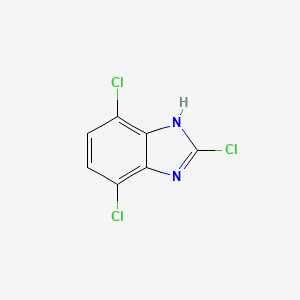 molecular formula C7H3Cl3N2 B13120117 2,4,7-Trichloro-1H-benzo[d]imidazole 