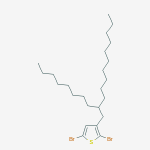 molecular formula C24H42Br2S B13120137 2,5-Dibromo-3-(2-octyldodecyl)thiophene 