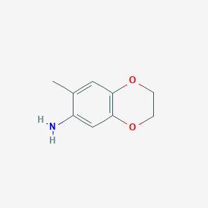 molecular formula C9H11NO2 B1312022 7-甲基-2,3-二氢-苯并[1,4]二氧杂环-6-胺 CAS No. 59820-84-7