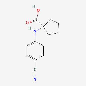 1-((4-Cyanophenyl)amino)cyclopentanecarboxylic acid