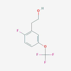 molecular formula C9H8F4O2 B13120295 2-(2-Fluoro-5-(trifluoromethoxy)phenyl)ethanol 