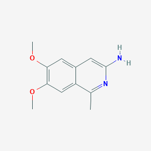 molecular formula C12H14N2O2 B13120343 6,7-Dimethoxy-1-methylisoquinolin-3-amine 