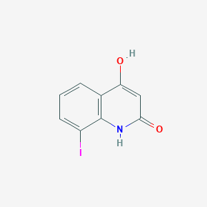 molecular formula C9H6INO2 B13120381 4-Hydroxy-8-iodoquinolin-2(1H)-one 