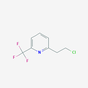 molecular formula C8H7ClF3N B13120403 2-(2-Chloroethyl)-6-(trifluoromethyl)pyridine 