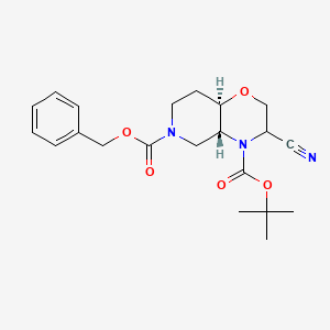 6-O-benzyl 4-O-tert-butyl (4aR,8aR)-3-cyano-3,4a,5,7,8,8a-hexahydro-2H-pyrido[4,3-b][1,4]oxazine-4,6-dicarboxylate