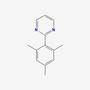 molecular formula C13H14N2 B13120462 2-Mesitylpyrimidine 