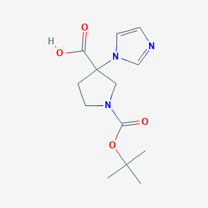 1-(Tert-butoxycarbonyl)-3-(1H-imidazol-1-YL)pyrrolidine-3-carboxylicacid