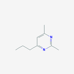 molecular formula C9H14N2 B13120496 2,4-Dimethyl-6-propylpyrimidine 