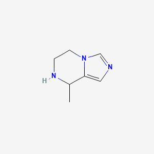 molecular formula C7H11N3 B13120504 8-Methyl-5,6,7,8-tetrahydroimidazo[1,5-a]pyrazine 