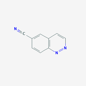 molecular formula C9H5N3 B13120510 6-Cinnolinecarbonitrile CAS No. 318276-75-4