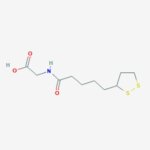 molecular formula C10H17NO3S2 B1312052 Glycine, N-[5-(1,2-dithiolan-3-yl)-1-oxopentyl]- CAS No. 14631-30-2