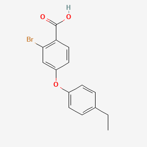 molecular formula C15H13BrO3 B13120545 2-Bromo-4-(4-ethylphenoxy)benzoicacid 