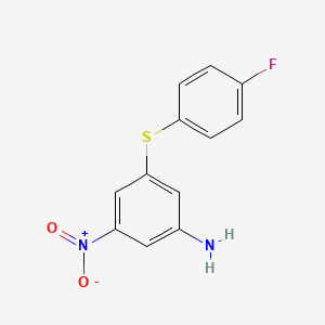 molecular formula C12H9FN2O2S B1312056 3-[(4-氟苯基)硫基]-5-硝基苯胺 CAS No. 310451-79-7