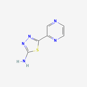molecular formula C6H5N5S B1312060 5-(2-Pyrazinyl)-1,3,4-thiadiazol-2-amine CAS No. 383130-62-9