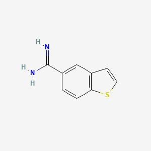 molecular formula C9H8N2S B13120608 Benzo[b]thiophene-5-carboximidamide 