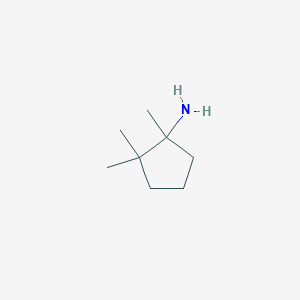 molecular formula C8H17N B13120625 1,2,2-Trimethylcyclopentan-1-amine 