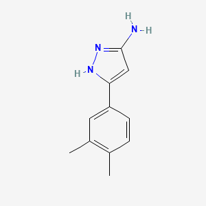 molecular formula C11H13N3 B1312065 5-(3,4-二甲基苯基)-2H-吡唑-3-胺 CAS No. 501902-67-6